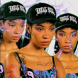 Dolls Kill Logo Embroidered Trucker Hat